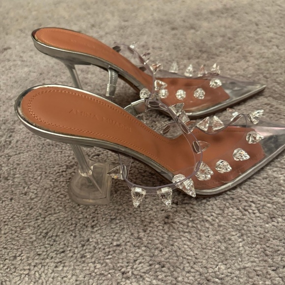 Amina Muaddi crystal heels like new size 35 - Picture 7 of 8
